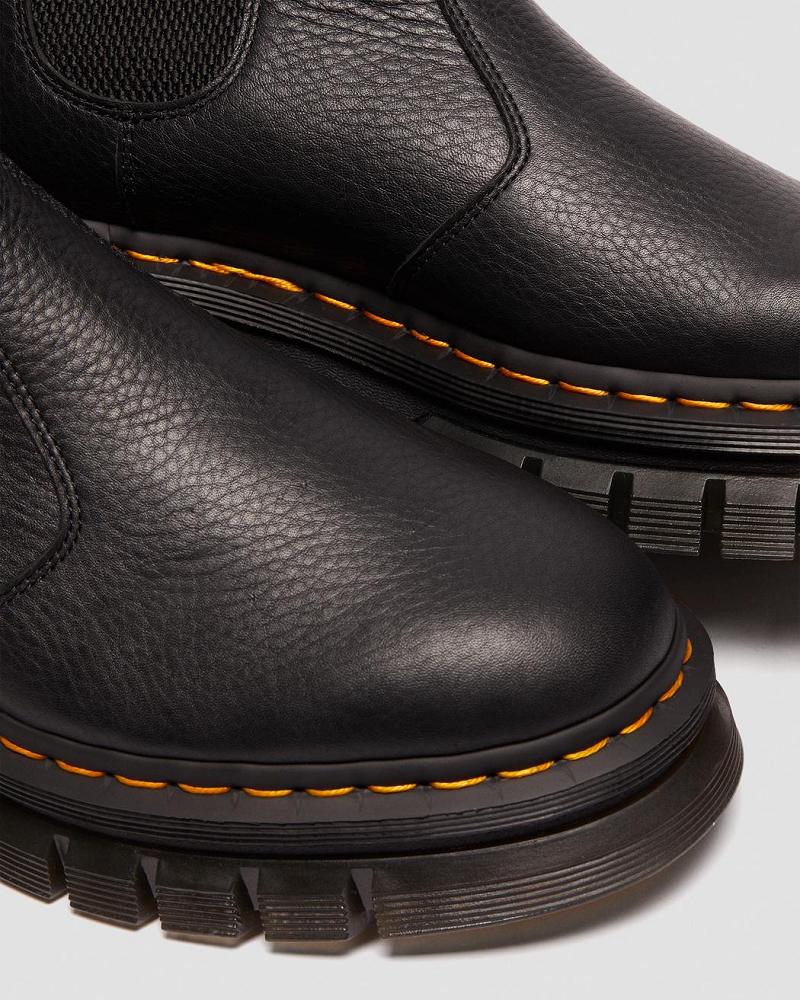 Dr Martens Rikard Lunar Leren Enkellaars Heren Zwart | NL 356XYU